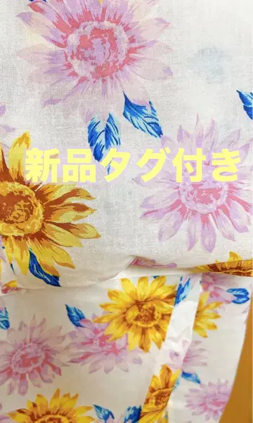 유카타, 해바라기 무늬, 택 포함 미사용 새상품
