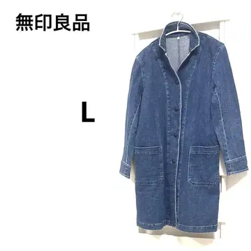 무인양품 데님 코트 [L] 스트레치 데님 겉옷