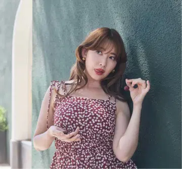 herlipto 체리 패턴 스트랩 톱 M