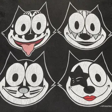 도스페 90s FELIX THE CAT KISS 티셔츠 USA제 L