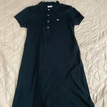 새상품급 LACOSTE 라코스테 원피스 반팔 여성용 블랙 42