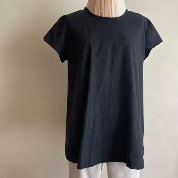 305 블랙 양류 반팔 튜닉 뒷면 리본 포함, M. 핸드메이드