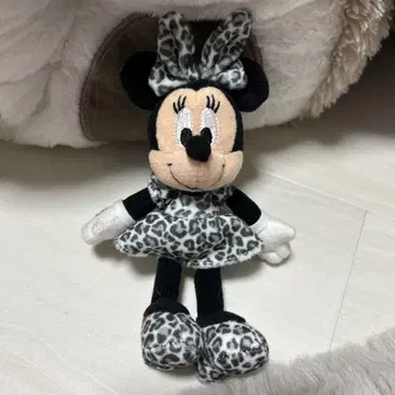 미니 레오파드 무늬 그레이 키링