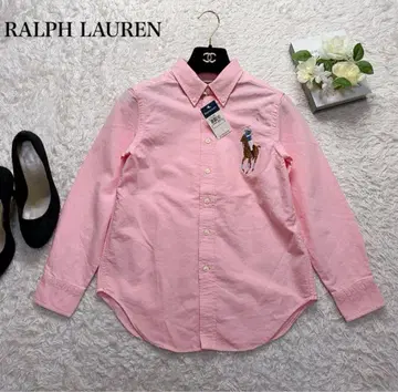 Ralph Lauren 핑크 긴팔 피케 셔츠