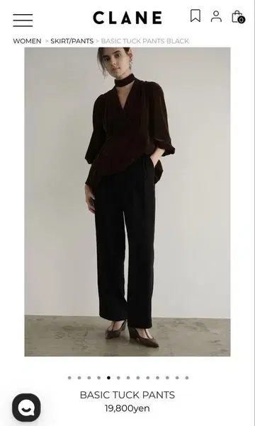 CLANE BASIC TUCK PANTS 블랙