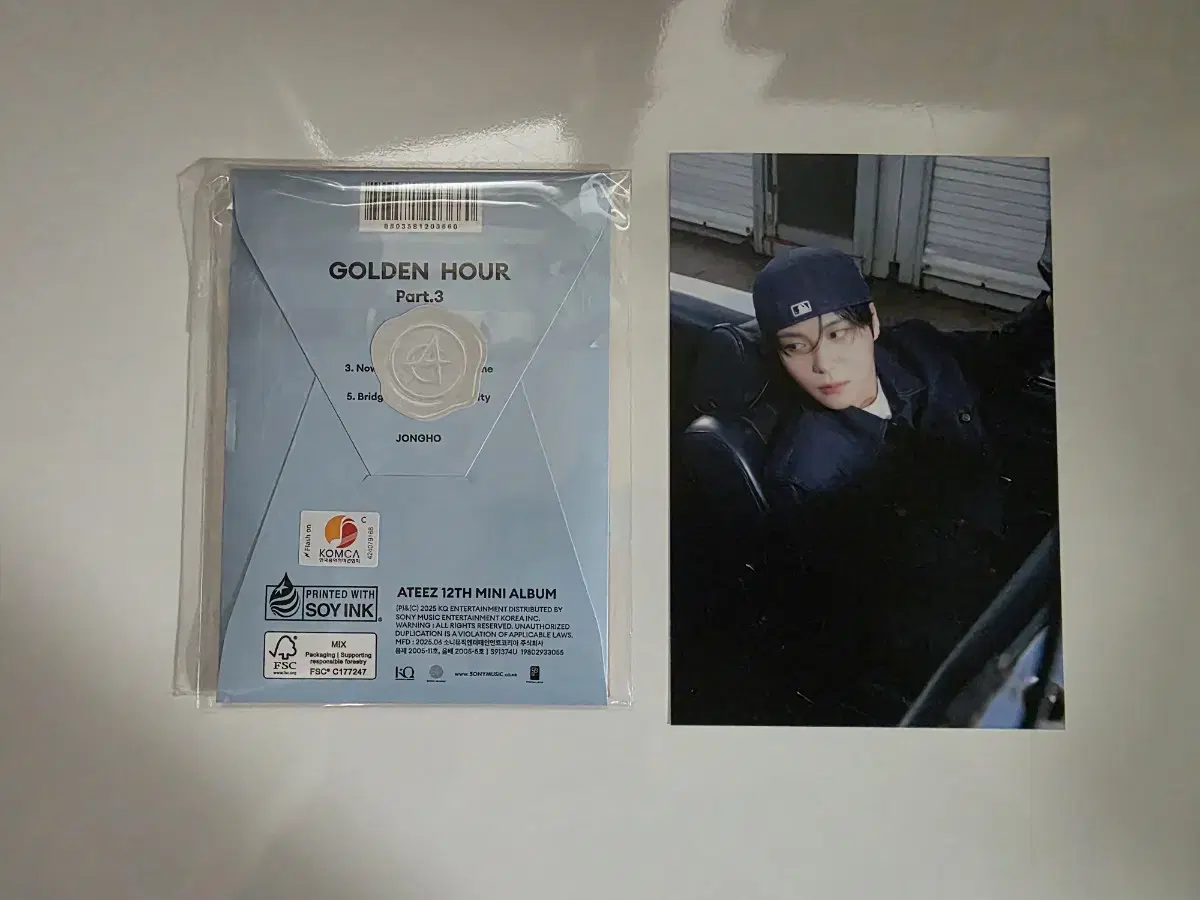 Ateez Golden Hour Part 3 - Hellolive Jongho Photo + Sealed Poca Album