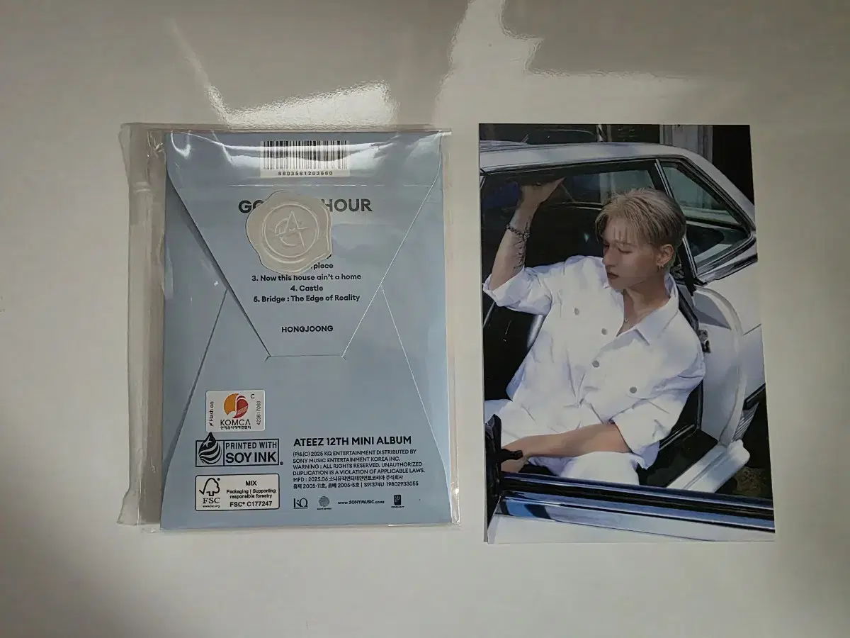 Ateez Golden Hour Part 3 - Hellolive Wooyoung Photo + Sealed Poca Album