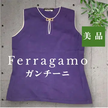 Ferragamo 슬리브리스 상의 퍼플 새상품급 SALE