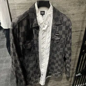 엘비라 ELVIRA 올 패턴 셔츠 체커 자켓 세트 정가 45000