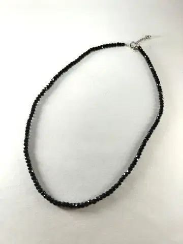 블랙 스피넬 클로징 SILVER 목걸이