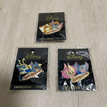 디즈니 리로 & 스티치 한정판 핀 배지 3종 세트 마리모 크라프트