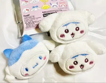 산리오 치이카와 (먼작귀) 콜라보 헤어 클립 하치와레 시나모롤 3개 세트