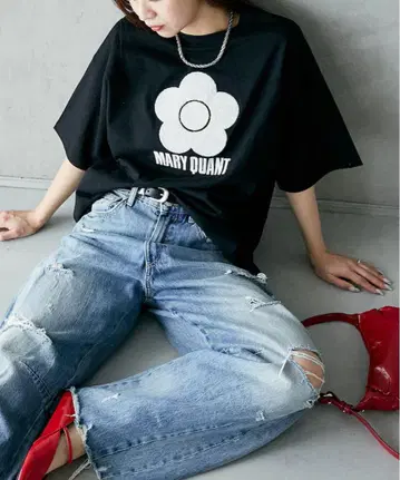 마리콴트 사가라 자수 티셔츠