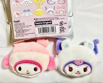 산리오 치이카와 (먼작귀) 콜라보 마이멜로디 쿠로미 헤어 클립 2개 세트
