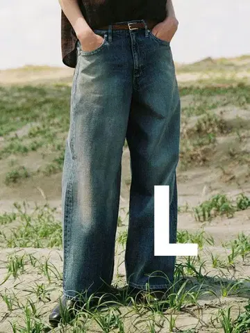 SEMI WIDE HERITAGE DENIM PANTS L 사이즈
