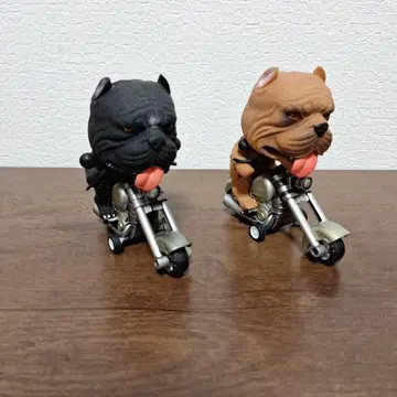 애니멀 라이더 개 미니 바이크 피규어 2종 세트