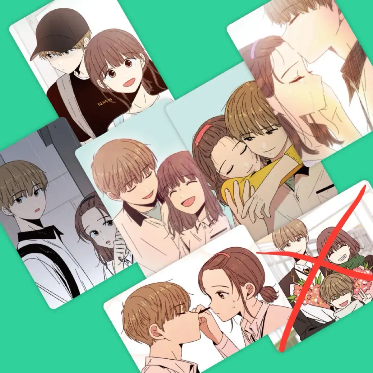 청춘블라썸 일러스트 카드 세트 엽서 네이버웹툰 네웹 하민 소망 여름