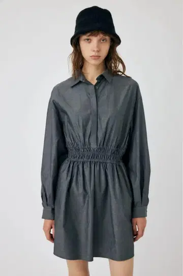 moussy DRAWSTRING MINI 셔츠 드레스 원피스