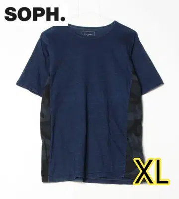 SOPHNET. 네이비/카모플라주 티셔츠 XL