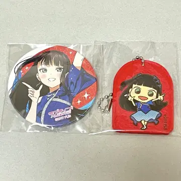 러브 라이브 Aqours 가챠 쿠로사와 다이아 캔뱃지 & 펠트 퍼펫