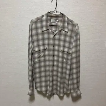 빈티지 옴브레 체크 셔츠 레이온 100% 키드 프레시노 스타일