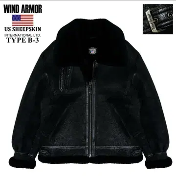 WIND ARMOR TYPE B-3 블랙 자켓 무스탕 자켓