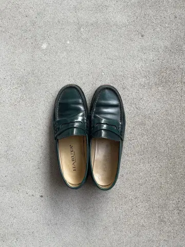 HARUTA 다크 그린 로퍼 26.5