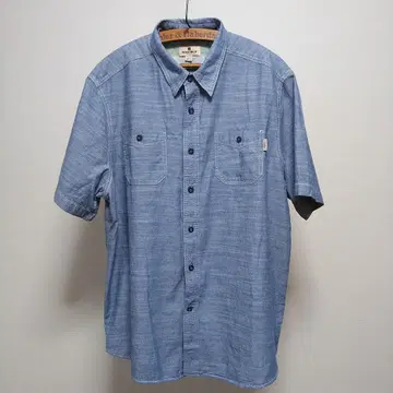 울 리치 샴브레이 셔츠 데님 셔츠 XL 인디고