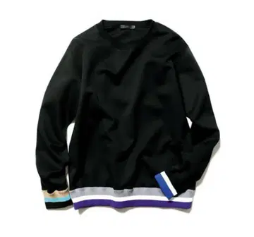 SOPHNET. 라인 리브드 크루넥 스웨터