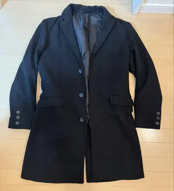 AZUL by moussy 블랙 체스터 코트