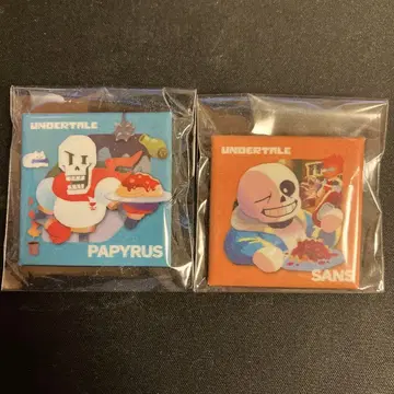 게이머 팝콘 UNDERTALE 샌즈 & 파필루스 혜택 캔뱃지