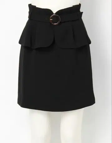 페플럼 벨트 스커트 LILY BROWN 블랙