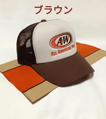 A&W 캡 트래커 캡, 메쉬 캡 야구 브라운