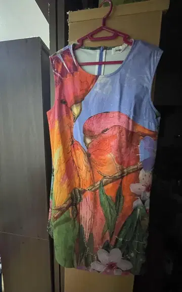 Desigual Tropical Parrot 원피스 스타일 올인원