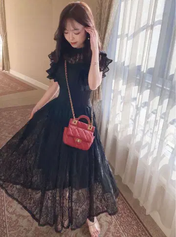 pommed'amour 레이스 롱 원피스 원피스
