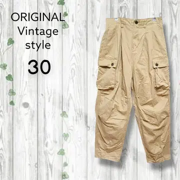 vintage start 카고 팬츠 치노 코튼 베이지