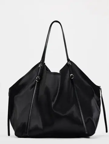 ZARA 새틴 이펙트 토트백 블랙