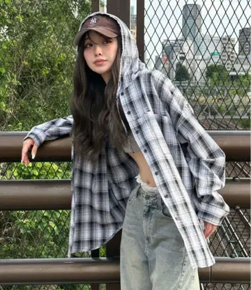 Ray cassin 오버 사이즈 후드 부착 체크