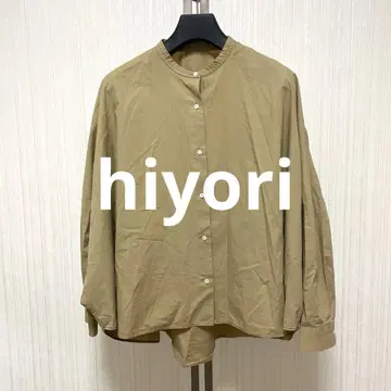 hiyori 히요리 오버 사이즈 블라우스 루즈핏 카멜 밴드 카라