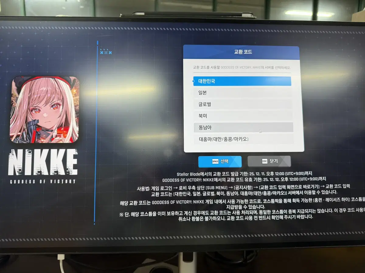 니케 홍련 스킨코드 팔아요