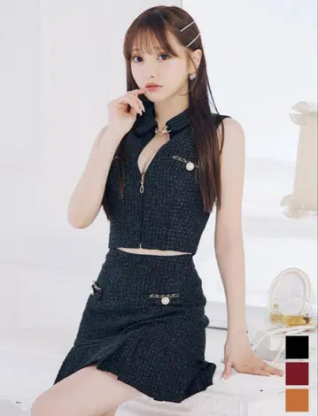 Jewels 셋업 트위드 미니 드레스