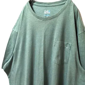 크라프트 앤드 배로우 무지 플레인 티셔츠 그린 그린 2XL 구제 의류