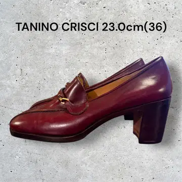 TANINO CRISCI 가죽 로퍼 펌프스 23cm 브라운