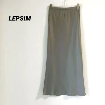 레프셤 롱 타이트 스커트 전체 밴딩 골드 F