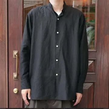 마티 앤 선즈 L/S HANDKERCHIEF SH" -BLK-