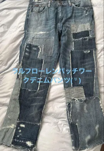 랄프 로렌 패치워크 데님 팬츠