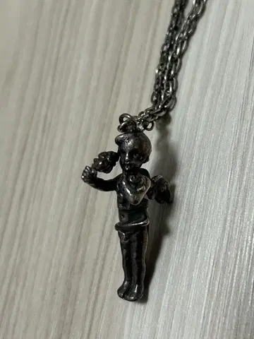 빈티지 천사 조각상 펜던트 목걸이