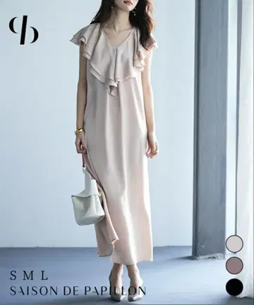 SAISON DE PAPILLON 슬리브리스 롱 원피스 M 사이즈