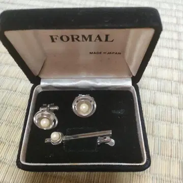 FORMAL 펄 장식 커프스&넥타이핀 세트