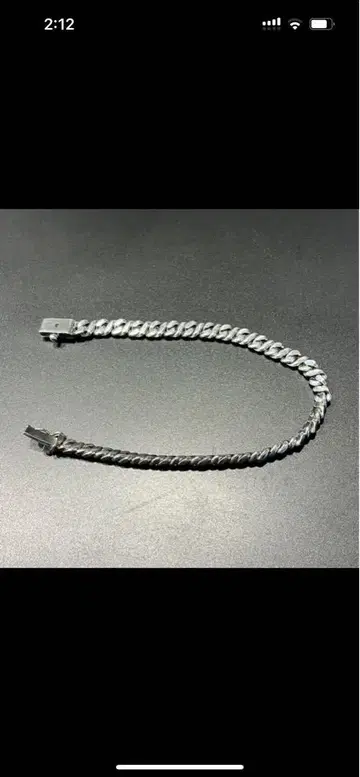 키헤이 팔찌 실버 컬러 약 20g 19cm 자석 비반응 액세서리